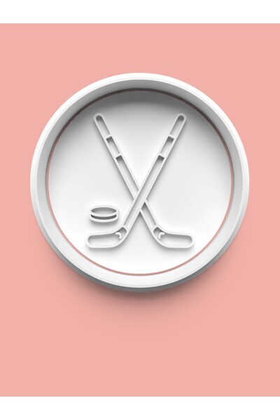 AKTASTORE قالب بسكويت بطابع هوكي الجليد وقالب عجينة السكر