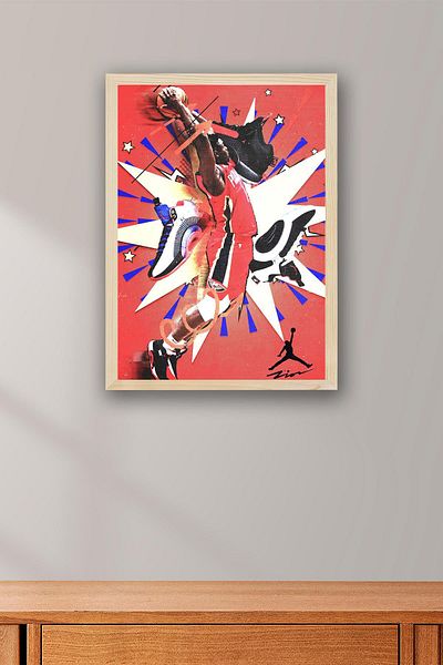 Saturn Zion Williamson Framed Painting - Basketball Nba Poster Painting