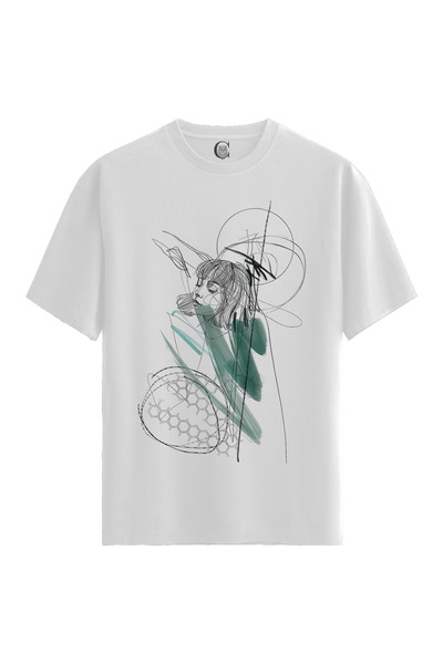 Color Luxe Women/Unisex White 100% Cotton Relaxed Fit Crew Neck Glare Custom ...