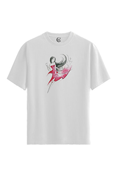 Color Luxe Women/Unisex White 100% Cotton Relaxed Fit Crew Neck Breathe Custo...