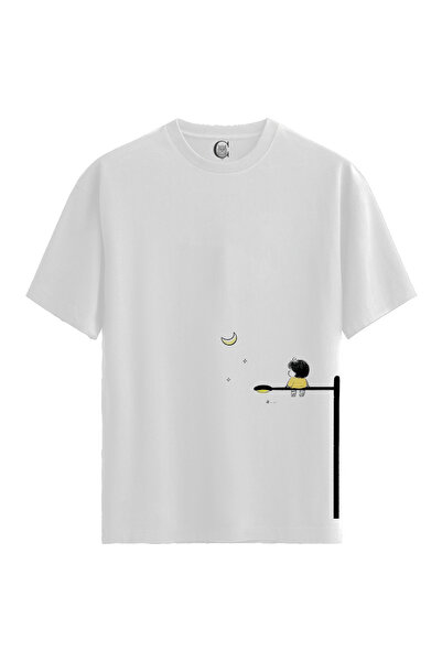 Color Luxe Women/Unisex White 100% Cotton Relaxed Fit Crew Neck Flow Custom P...