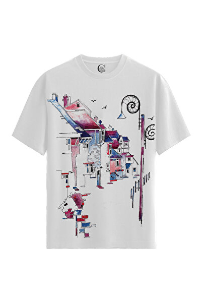 Color Luxe Men'S/Unisex White 100% Cotton Relaxed Fit (Relaxed Fit) Crew Neck...