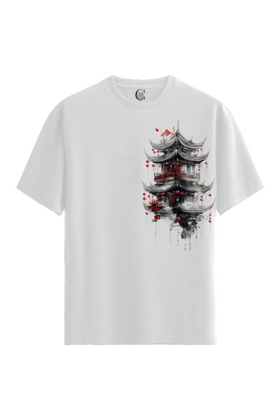 Color Luxe Men/Unisex White 100% Cotton Relaxed Fit Crew Neck Flow Custom Pri...