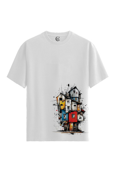 Color Luxe Women/Unisex White 100% Cotton Relaxed Fit (Comfortable Cut) Crew ...