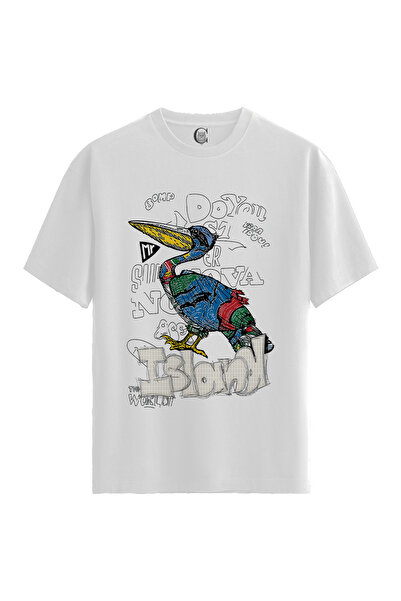 Color Luxe Men/Unisex White 100% Cotton Relaxed Fit (Relaxed Fit) Crew Neck P...