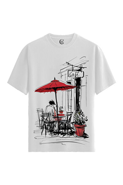 Color Luxe Women/Unisex White 100% Cotton Relaxed Fit (Relaxed Cut) Crew Neck...