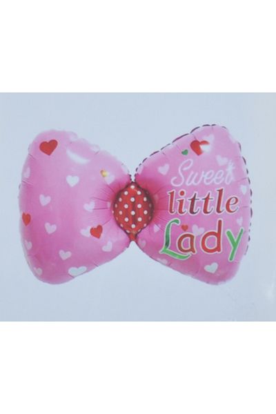 DÜVENCİ TİCARET Little Lady Pink Bow Foil Balloon