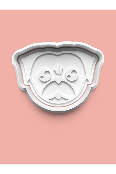 AKTASTORE قالب بسكويت على شكل وجه كلب وقالب عجينة السكر 0380-3