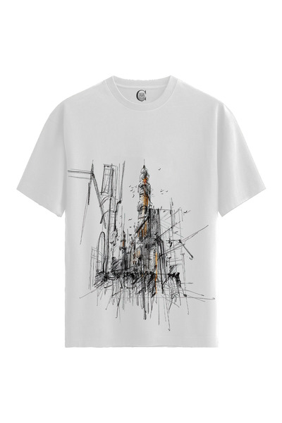 Color Luxe Men/Unisex White 100% Cotton Relaxed Fit Crew Neck Soothe Custom P...