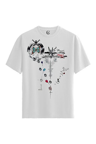 Color Luxe Women'S/Unisex White 100% Cotton Relaxed Fit Crew Neck Soul Custom...