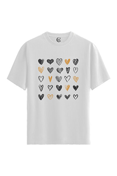 Color Luxe Women'S/Unisex White 100% Cotton Relaxed Fit Crew Neck Soul Custom...
