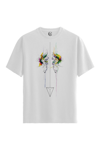 Color Luxe Women/Unisex White 100% Cotton Relaxed Fit Crew Neck Light Custom ...