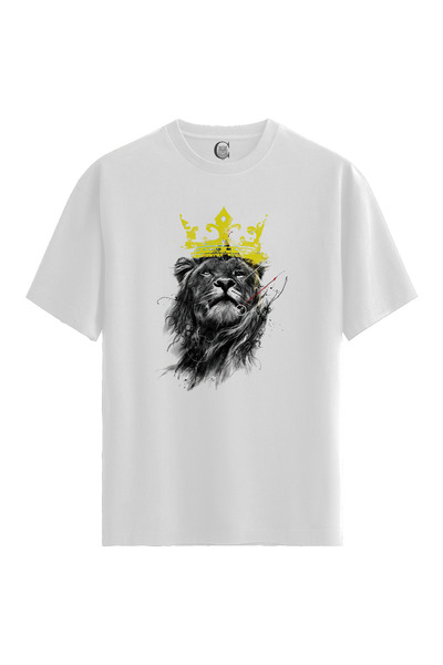 Color Luxe Men/Unisex White 100% Cotton Relaxed Fit (Relaxed Fit) Crew Neck P...