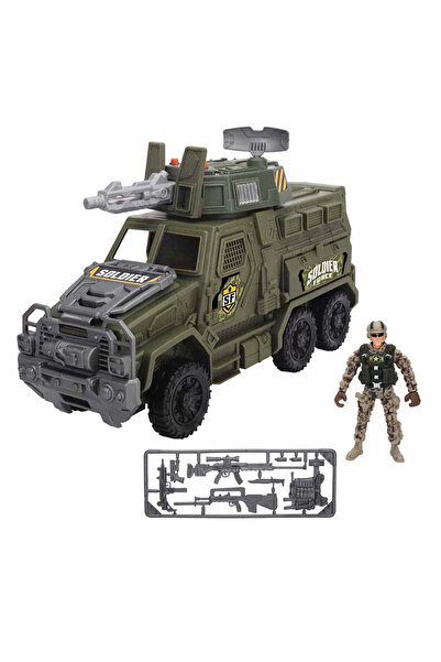 ÇEŞİT SEPETİM Boy's Toy Soldier Force Tactical Command Truck Girl's Educational Toys