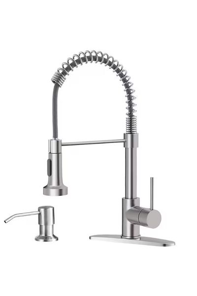TrioStore Baterie Premium pentru Chiuveta Bucatarie, Duza Extractabila cu Furtun de 60 cm