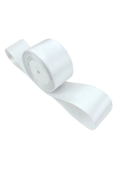 P Parla Panglică Satin 6 Cm Albă 5 Metri