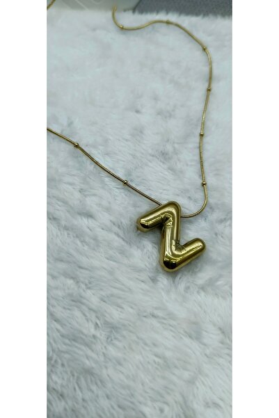 Feroniagold قلادة من الفولاذ بحرف Z