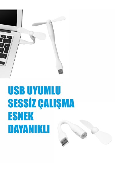 Layer Home Taşınabilir USB Mini Fan - Sessiz El Vantilatörü, Serinletici Esnek Pervane Küçük Fan