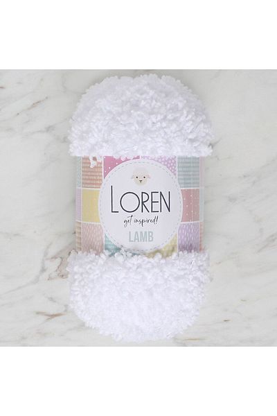 Loren خيط حياكة يدوي أبيض لامب - R001 - 34418