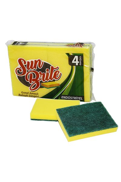 Mu Art Ahşap Menashop 4 Pieces Industrial General Purpose Dishwashing Sponge 999662