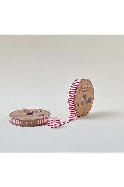 Store Piping Thick Striped Layer F03 Red 2 cm 25 Meters 65% Cotton 35% Polyester