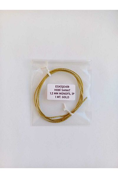 Eskişehir hobi sanat 1.2 mm 1 Meter Silvery Gold Gold Monofilament String for Bundling Gift Packaging String