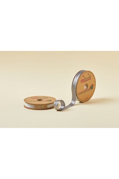 Evvel AVM Panglică din satin stratificat 011 gri deschis 2 cm 25 metri 100% poliester