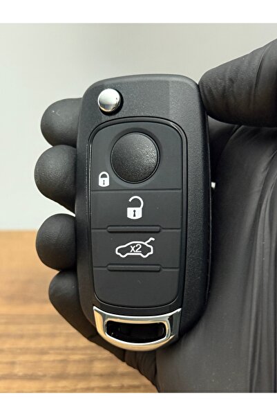 Luxe Aksesuarr Carcasa pentru telecomandă cu 3 butoane pentru Fiat Egea Doblo Switchblade