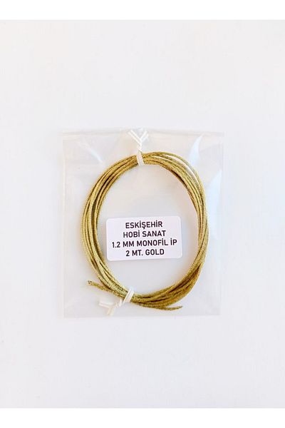 Eskişehir hobi sanat 1.2 mm 2 Meters Silvery Gold Gold Monofilament String Packaging Gift Packaging String