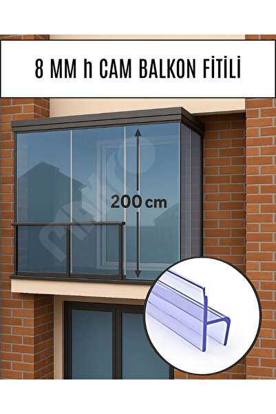 HALL BREATHE 8 mm küçük şeffaf cam balkon fitili, 200 cm uzunluk