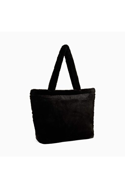 Puma Dámská černá taška přes rameno z umělé kožešiny 091712-01