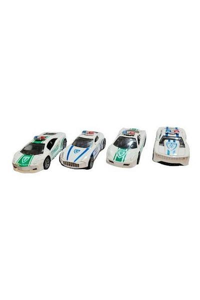 OEM Set 4 metal police cars, 1:50, white