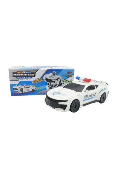 OEM Police Car, Transformable Into Robot, White, 3 Years