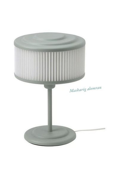 IKEA Table lamp, grey-green, 37 cm
