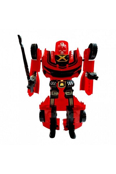 OEM Transformable Robot with Accessories, Mobile Joints, 24x19.5x6.5cm, Low Difficulty, Red