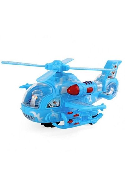 OEM Helicopter with sounds and lights, blue, 26 cm