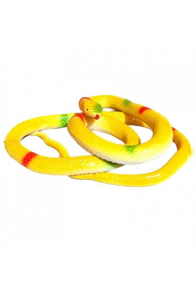 OEM Elastic Toy, Rubber Snake, 110 cm, Yellow