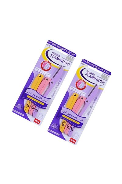 Flamingo Original Feather Flamingo Watermark Face & Body Razors 2 Pack