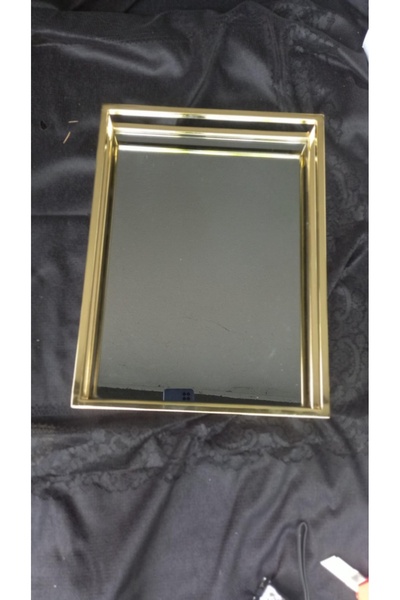 Kentdekor TEPSİ AYNALI SUNUM 40X30 GOLD