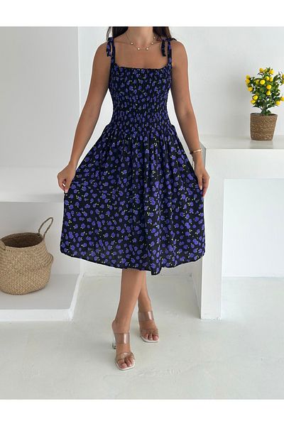 MaxiMor Women's Skirt Ruffled Casual Summer Viscose Fabric Dress Standard Size Smlxl Compatible Length 100 cm