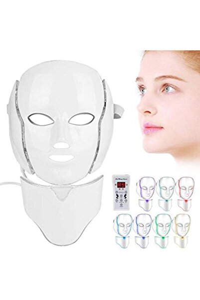 Hope قناع تجميل الوجه والرقبة بـ 7 ألوان LED، قناع تجميل الوجه المتوهج بالنيو...