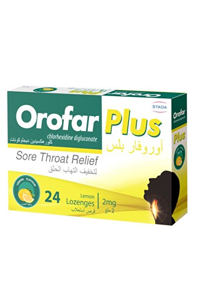 OTC أوروفار بلس معينات بنكهة العسل والليمون 24 قطعة