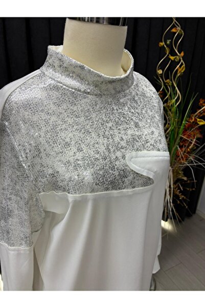 Orhan 01-1241 Ekru-Gümüş Tunik