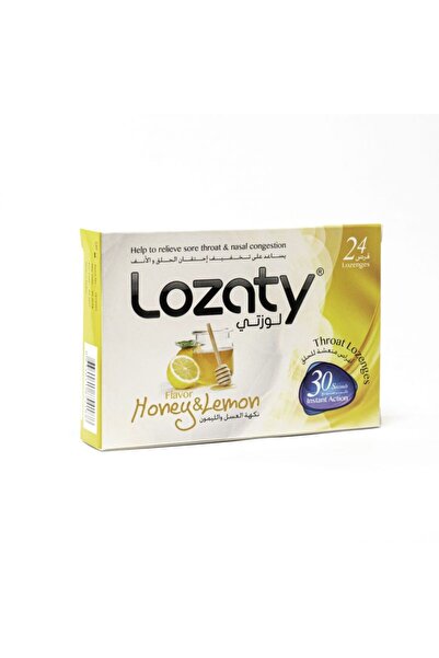 OTC أقراص لوزاتي للحلق بالعسل والليمون، 24 قرصًا