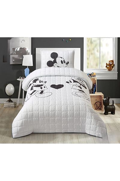 Moon 3-Piece Compressed Bed Quilt Set with Children's Drawings