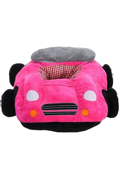 rexa Car-Shaped Baby Floor Seat – Soft Plush Infant Sitting Chair (56.6 x 48 x 19 cm) for Boys & Girls