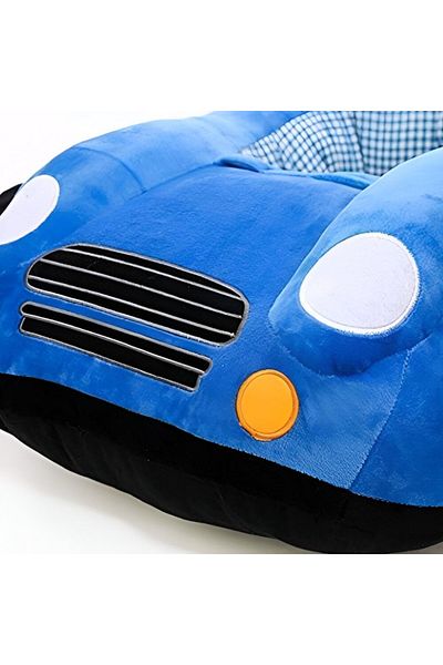 rexa Car-Shaped Baby Floor Seat – Soft Plush Infant Sitting Chair (56.6 x 48 x 19 cm) for Boys & Girls