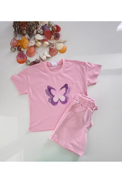 Alvadonna Butterfly Girl's Bottom Top Set