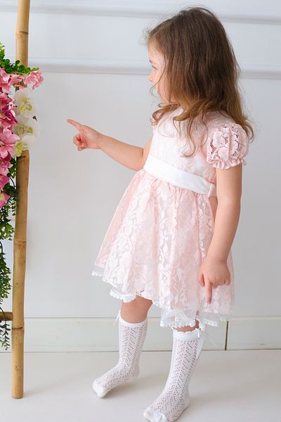 Baby Animals Baby Girl Dress Girl's Dress Birthday Party Wedding Dress Ruched Short Sleeve Lined Dress