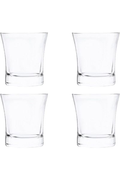 ALSAIF 4 pieces Glass cup set, designed with a wide opening and a stable base